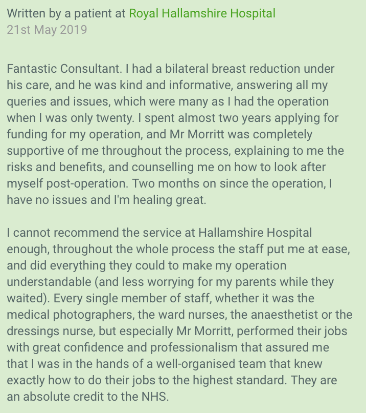 breast reduction review