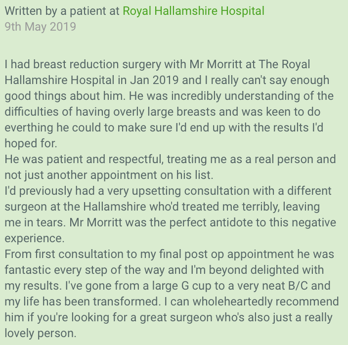 breast reduction review