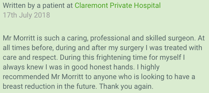 breast reduction review