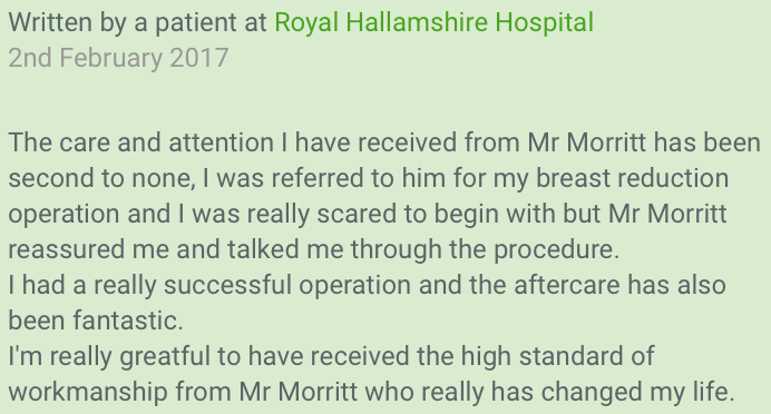 breast reduction review