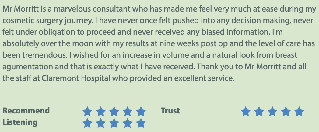 breast augmentation review sheffield