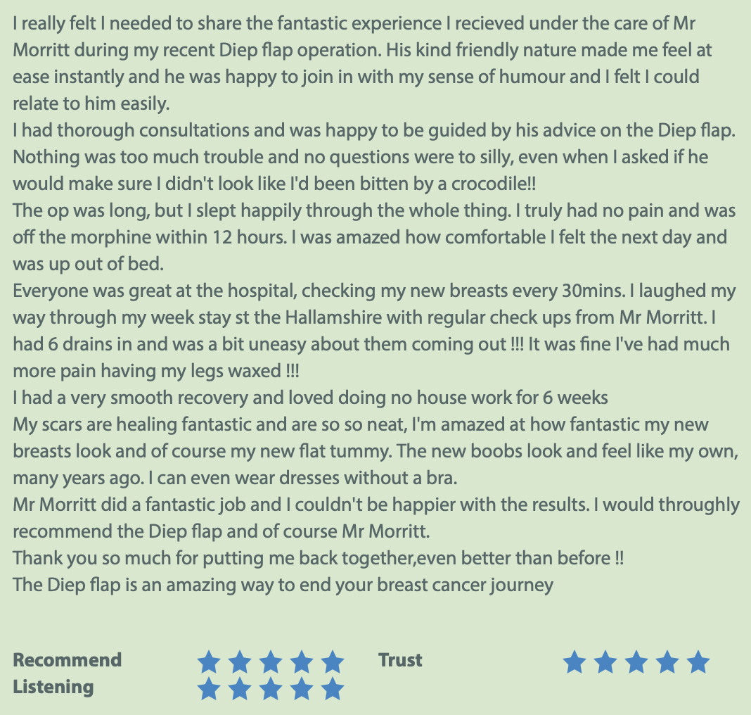 top rated review diep flap breast reconstruction
