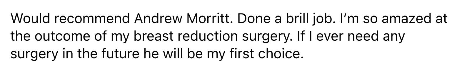 breast reduction review sheffield