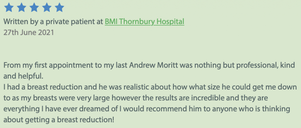 breast reduction review