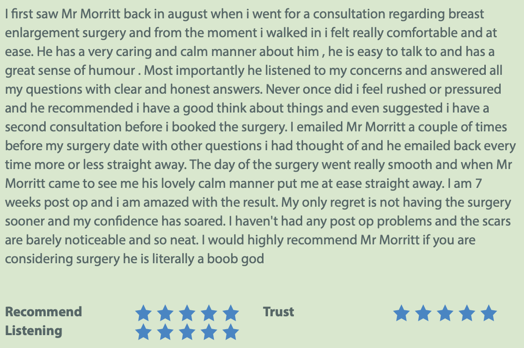 breast implant surgery review