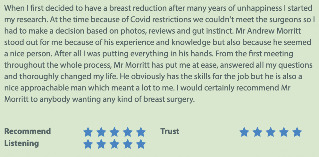 breast reduction review