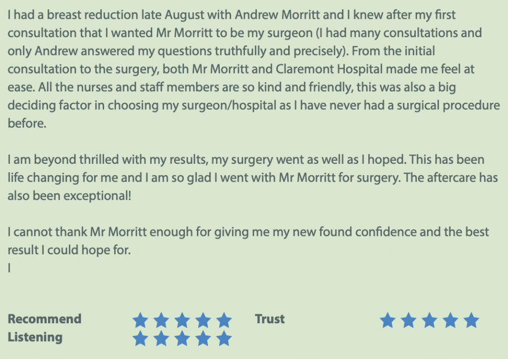 breast reduction review