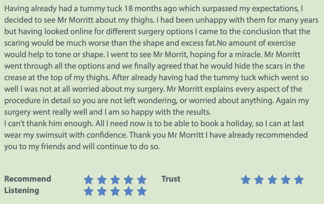 best rated tummy tuck abdominoplasty review sheffield
