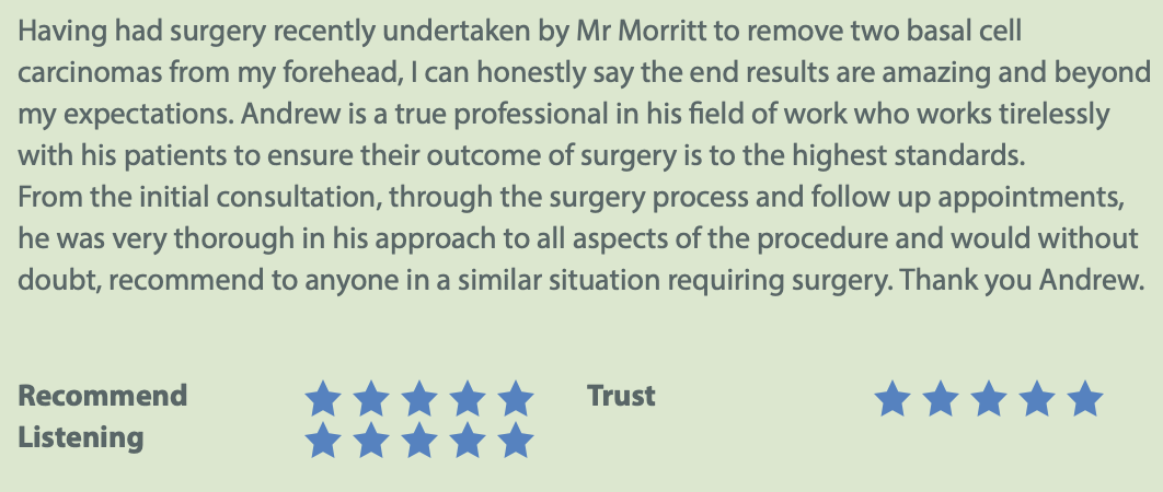 review bcc skin cancer treatment sheffield