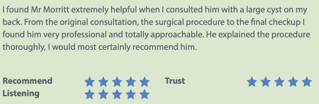 cyst lump removal review 